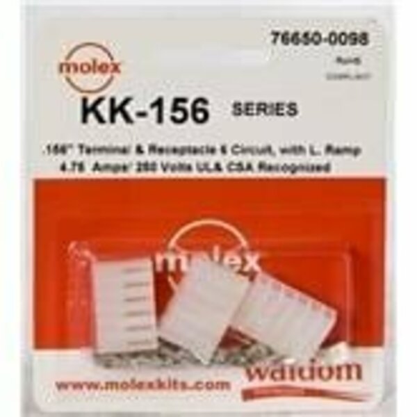 Molex Headers & Wire Housings Kk-156 Connector Kit Recep And Term 6Ckt 766500098